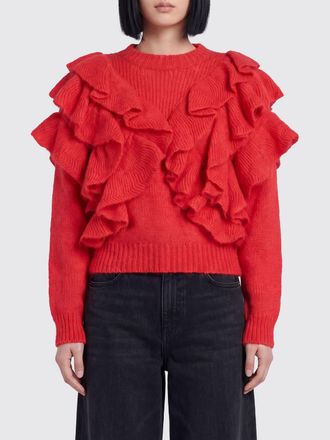 Elisabetta Franchi Ruffle-Detail Mohair Blend Crew Neck Jumper