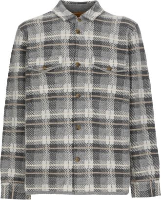 Guest In Residence Grey/White Checkered Pocket Cashmere Casual Shirt