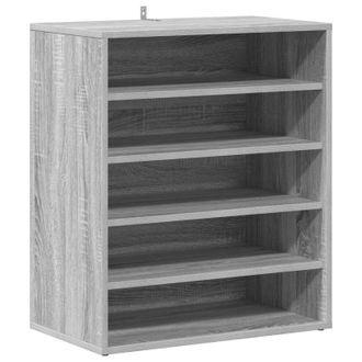 vidaXL Vidaxl - Zapatero De Madera Contrachapada Gris Sonoma 60x35x70 Cm