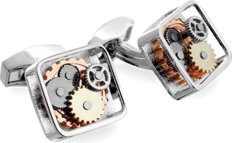 Tateossian Plated Gear Cuff Links in Metal at Nordstrom