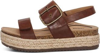 Aetrex Womens Vania Arch Support Platform Sandal In Walnut