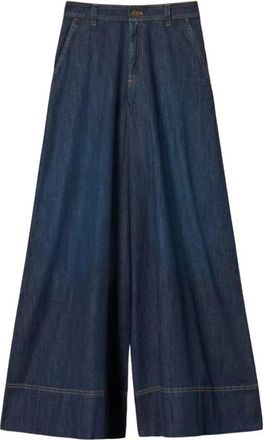 Twinset Wide Jeans - Dames - Loose Fit Jeans - Blauw - W28 - Katoen - Jeans