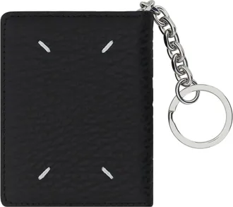 Maison Margiela Womens Keychain Black Calf Leather Bos Taurus Keyrings E Chains
