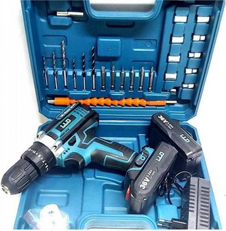 Trade Shop Trade Shop - Trapano Avvitatore Doppia Batteria A Litio 36 V Max + Valigetta 26 Accessori Lld
