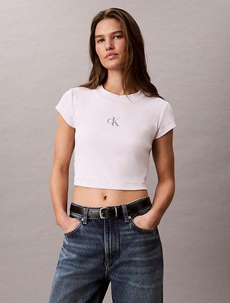 Calvin Klein Camiseta Slim Con Logo De Canal&eacute; De Algod&oacute;n