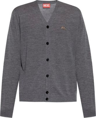 Diesel Cardigan con scollo a V - Grigio