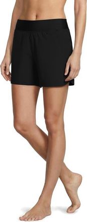 Lands End SunShade UPF 50 5 Board Shorts in Black at Nordstrom, Size 12