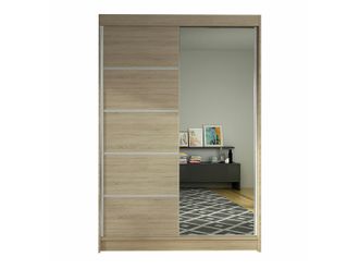 Mirjan24 Mobilier1 - Armario Closico 149, Roble Sonoma, 200x120x58cm, Puertas De Armario: Correderas, N&uacute;mero De Estantes: 0