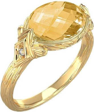 I.Reiss Company 14K 2.50 Ct. Tw. Diamond & Citrine Cocktail Ring