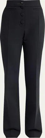 Valentino Garavani Button-Front Straight-Leg Trousers