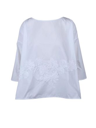 Whyci White Cotton Women Blouse
