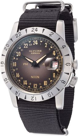 Glycine Mens Airman Vintage Noon Purist 40mm Automatic Watch