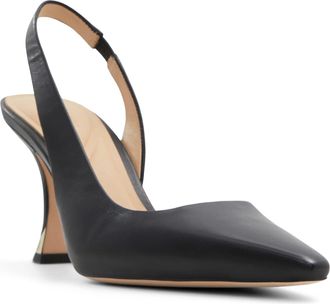 Ted Baker Womens Ari Leather Slingback Pointed Toe Pumps, Black