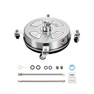 OEM Limpiador De Superficies Con Hidrolavadora, Acero Inoxidable, 4 Ruedas, De Forma Redondo, 27,58 Mpa M&aacute;x., Varillas Extendidas, Mango Doble, Para Concr