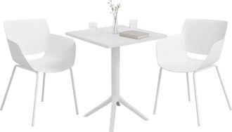 Clp Conjunto De Muebles De Jardin Norva Con 2 Sillas Blanco