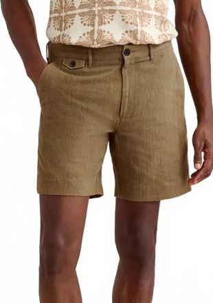 Billy Reid Slub Cotton Moore Short In Moss Green