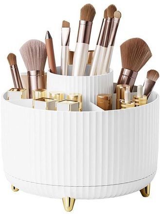 No Brand Dailygoody - Organizador De Maquillaje - Caja De Almacenamiento De Maquillaje Giratoria 360&deg; - 5 Compartimentos - Organizador De Cosm&eacute;ticos - Pr&aacute;ctico