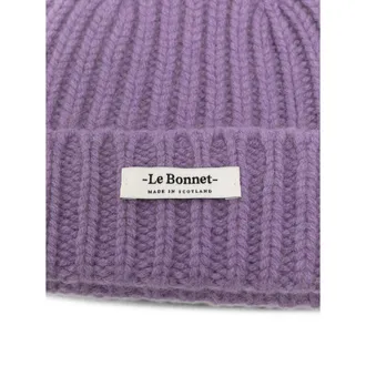 Le Bonnet LBL-015 Ribbed Lambswool Beanie - Purple