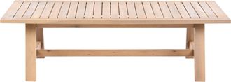 Beliani Mesa De Centro De Jard&iacute;n De Madera De Acacia 128 X 69 Cm Dise&ntilde;o R&uacute;stico Marr&oacute;n Claro Sumba