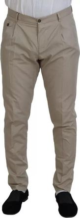Dolce & Gabbana Beige Cotton Chino Men Formal Mens Pants (Pre-Owned)
