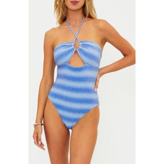 Beach Riot Phoenix One-Piece Swimsuit in Sapphire Sea at Nordstrom, Size X-Small