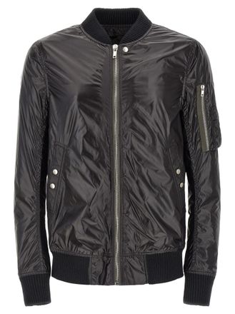 Rick Owens Black Solid Bomber Jacket