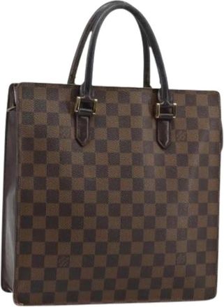 Louis Vuitton Pre-owned Vintage Damier Ebene Handtas - Dames - Vintage Shopper - Bruin - ONE Size - Leer - Vintage