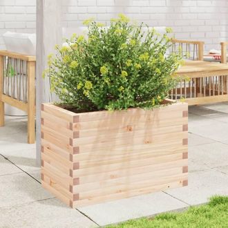 Berkfield Home Decorative Garden Planter 70x40x45.5 cm Solid Wood Pine in Natural