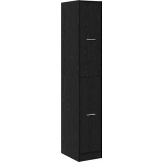 vidaXL Armadio da Apoteca Rovere nero 30 x 41 x 174.5 cm - Vidaxl