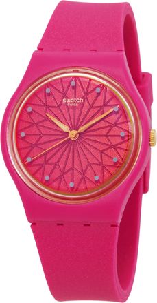 Swatch Fantastic Fuchsia Quartz Pink Dial Watch SO28P110