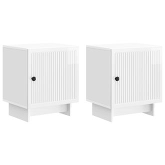 vidaXL Armario De Noche 2 Pcs Brillante 43 X 34,5 X 50 Cm Vidaxl