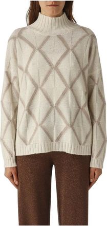 Gran Sasso Truien & Vesten, Dames, Beige, S, Wol, Turtleneck Trui