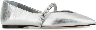 Alexander McQueen Silversilver Ballerine Flat Shoes