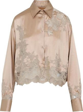 Ermanno Scervino Camicia con inserti in pizzo - Toni neutri