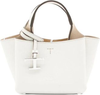 Tod's White Logo Micro Tote