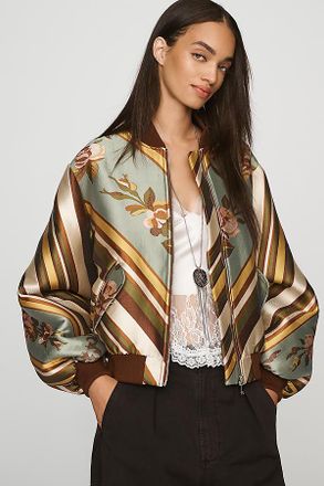 Alemais Rosa Jacquard Bomber Jacket