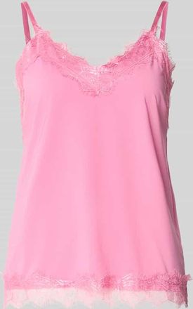 Freequent Top mit Spitzenbesatz Modell BICCO in Pink, Gr&ouml;&szlig;e XXL