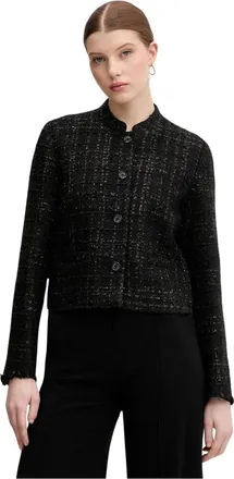 Joop Dames, Jassen, Zwart, Maat: S Tweed