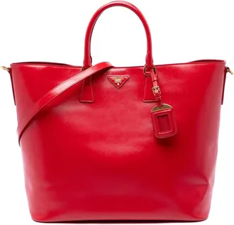 Prada Pre-owned Prada Saffiano Vernice Convertible Tote Ladies HI1K3BTYLUNZD3C9