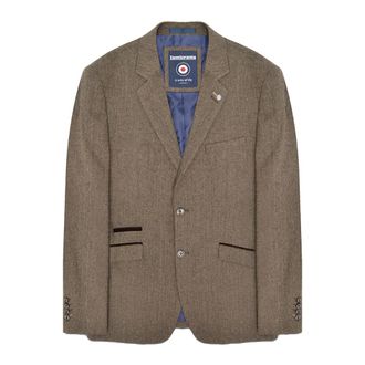 Lambretta Heren Morgan Herringbone Blazer (Bruin)