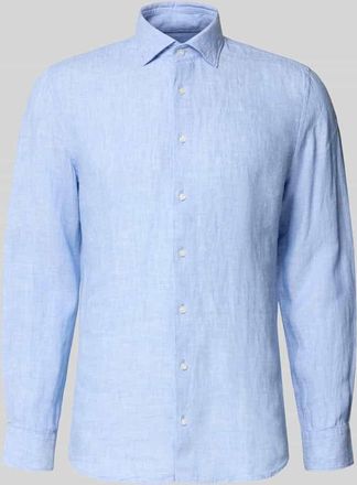 Seidensticker Slim Fit Business-Hemd aus Leinen mit Kentkragen in Bleu, Gr&ouml;&szlig;e 38