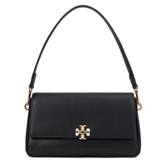 Tory Burch Charlie Small Leather Handbag - female - Tory Burch - Shoulder Bags - Black - ONE SIZE - Bags