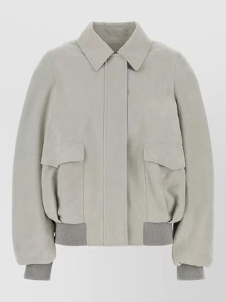 Loewe suede jacket collared design flap pockets