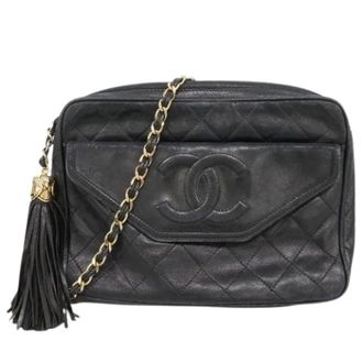 Chanel Pre-owned Cross Body Bags, female, Black, Size: ONE SIZE Pre-owned Vintage Shoulder Bag