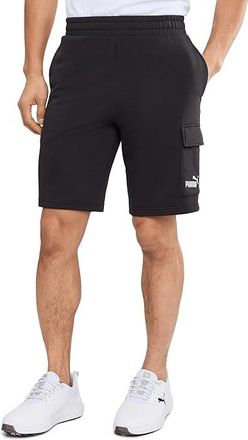 Puma Essentials Logo Cargo Shorts Mens Workout Puma Black : 2XL 10, Cotton/Polyester
