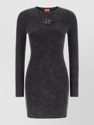 Diesel anchorage long sleeve rib mini dress