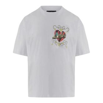 Amiri Tops, Heren, Wit, XL, Katoen, T-shirt met korte mouwen