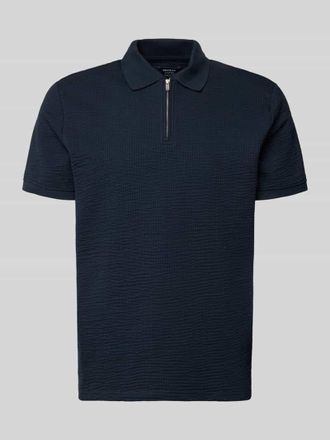 Mc Neal Regular Fit Poloshirt mit Strukturmuster in Dunkelblau, Gr&ouml;&szlig;e XXXL