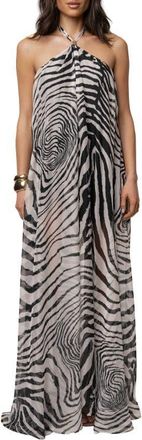 JLUXLABEL Jolene Halter Dress in Ivory at Nordstrom, Size Medium