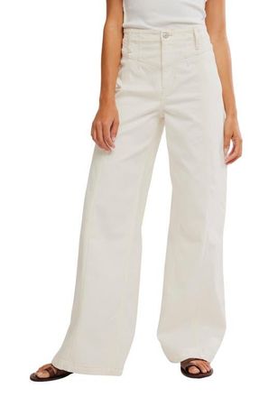 Free People Libre Front Yoke Wide Leg Jeans in Island Lights at Nordstrom, Size 30